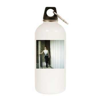 Hayley Atwell White Water Bottle With Carabiner