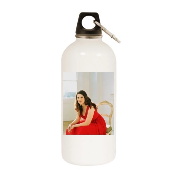 Hayley Atwell White Water Bottle With Carabiner