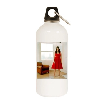 Hayley Atwell White Water Bottle With Carabiner