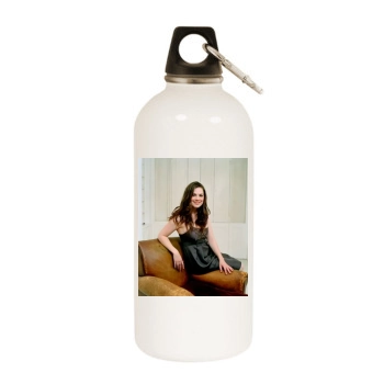 Hayley Atwell White Water Bottle With Carabiner