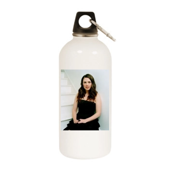 Hayley Atwell White Water Bottle With Carabiner