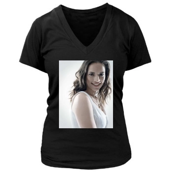 Hayley Atwell Women's Deep V-Neck TShirt