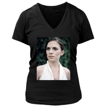 Hayley Atwell Women's Deep V-Neck TShirt