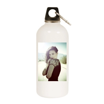 Hayley Atwell White Water Bottle With Carabiner