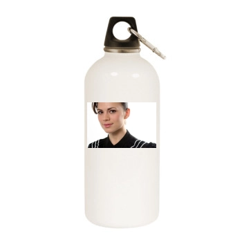 Hayley Atwell White Water Bottle With Carabiner