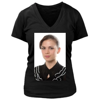 Hayley Atwell Women's Deep V-Neck TShirt