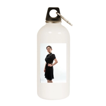 Hayley Atwell White Water Bottle With Carabiner