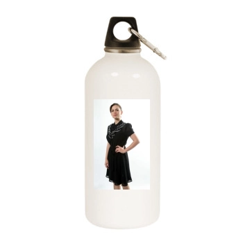 Hayley Atwell White Water Bottle With Carabiner