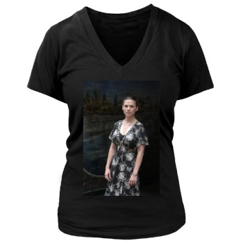 Hayley Atwell Women's Deep V-Neck TShirt