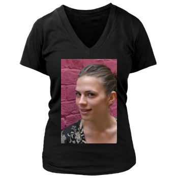 Hayley Atwell Women's Deep V-Neck TShirt