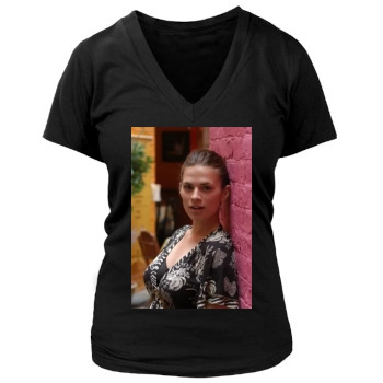 Hayley Atwell Women's Deep V-Neck TShirt