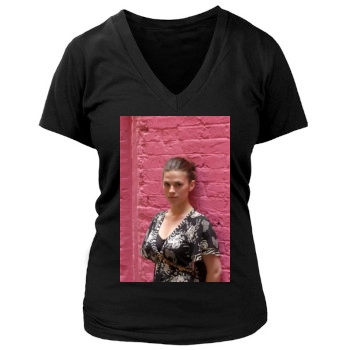 Hayley Atwell Women's Deep V-Neck TShirt