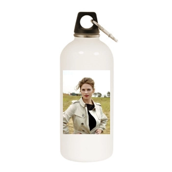 Hayley Atwell White Water Bottle With Carabiner