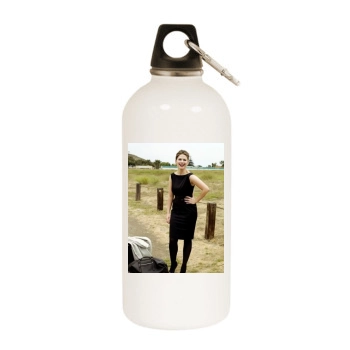 Hayley Atwell White Water Bottle With Carabiner