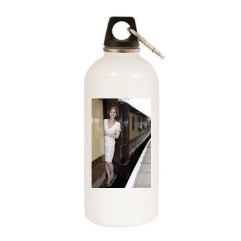 Hayley Atwell White Water Bottle With Carabiner