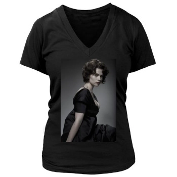 Hayley Atwell Women's Deep V-Neck TShirt