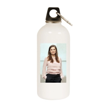 Hayley Atwell White Water Bottle With Carabiner