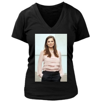 Hayley Atwell Women's Deep V-Neck TShirt