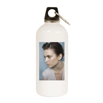 Hayley Atwell White Water Bottle With Carabiner