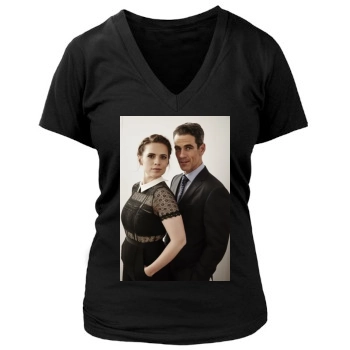 Hayley Atwell Women's Deep V-Neck TShirt