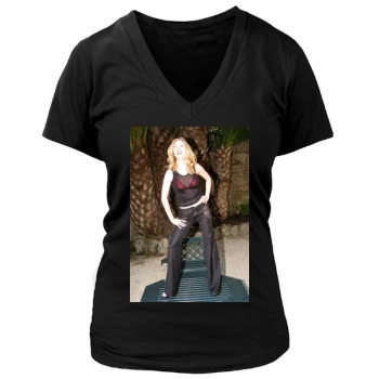 Heather Graham Women's Deep V-Neck TShirt