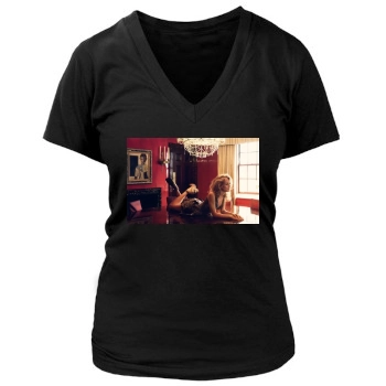 Heather Graham Women's Deep V-Neck TShirt