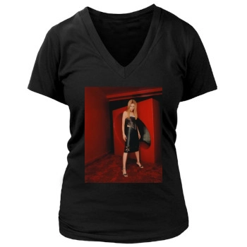 Heather Graham Women's Deep V-Neck TShirt