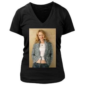 Heather Graham Women's Deep V-Neck TShirt