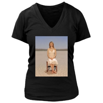 Heather Graham Women's Deep V-Neck TShirt