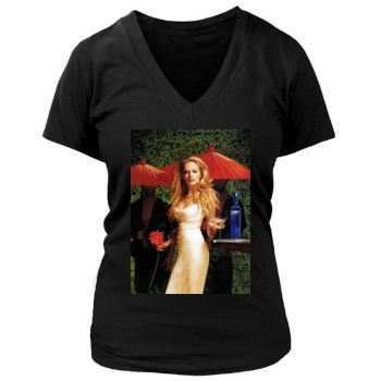 Heather Graham Women's Deep V-Neck TShirt