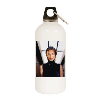 Heidi Klum White Water Bottle With Carabiner