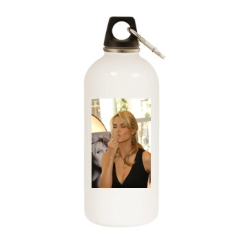 Heidi Klum White Water Bottle With Carabiner