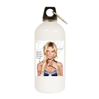 Heidi Klum White Water Bottle With Carabiner