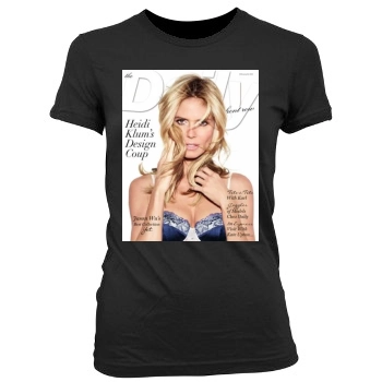 Heidi Klum Women's Junior Cut Crewneck T-Shirt