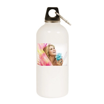 Heidi Klum White Water Bottle With Carabiner