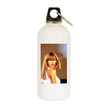 Heidi Klum White Water Bottle With Carabiner