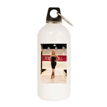 Heidi Klum White Water Bottle With Carabiner