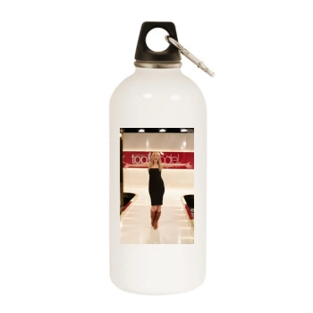 Heidi Klum White Water Bottle With Carabiner