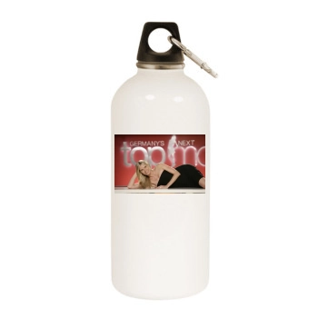 Heidi Klum White Water Bottle With Carabiner