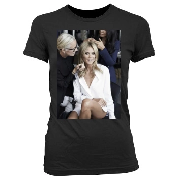 Heidi Klum Women's Junior Cut Crewneck T-Shirt