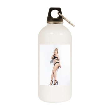 Heidi Klum White Water Bottle With Carabiner