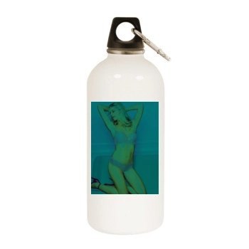 Heidi Klum White Water Bottle With Carabiner