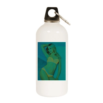 Heidi Klum White Water Bottle With Carabiner