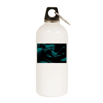 Heidi Klum White Water Bottle With Carabiner