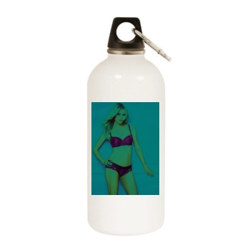 Heidi Klum White Water Bottle With Carabiner