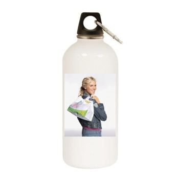 Heidi Klum White Water Bottle With Carabiner