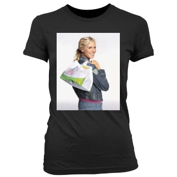 Heidi Klum Women's Junior Cut Crewneck T-Shirt