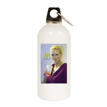 Heidi Klum White Water Bottle With Carabiner