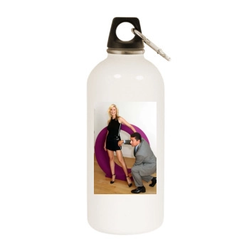 Heidi Klum White Water Bottle With Carabiner