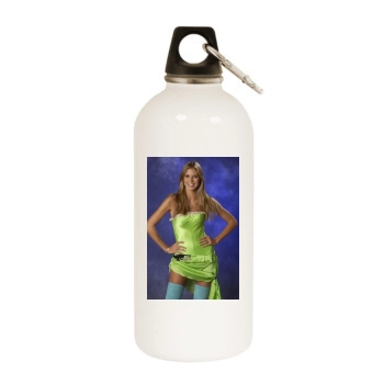 Heidi Klum White Water Bottle With Carabiner